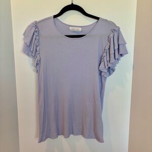 Soft Girl Feminine Ruffle Sleeve Top
